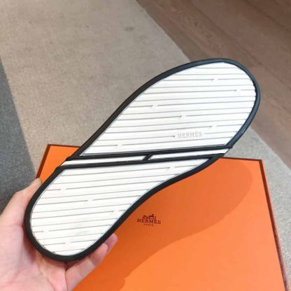 Replica Hermes Kid Sneaker 2025 Men Women in black - Image 6