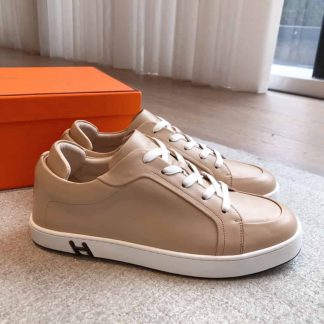 Replica Hermes Kid Sneaker 2025 Men Women in beige
