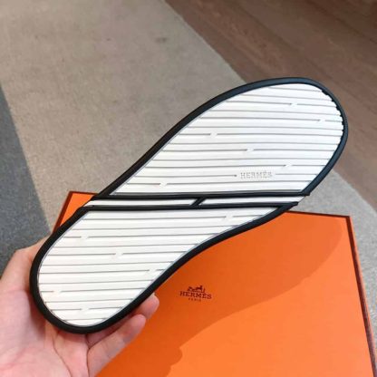 Replica Hermes Kid Sneaker 2025 Men Women in beige - Image 6