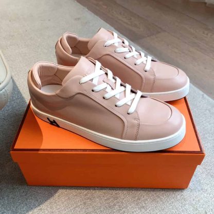 Replica Hermes Kid Sneaker 2025 Men Women in pink - Image 9