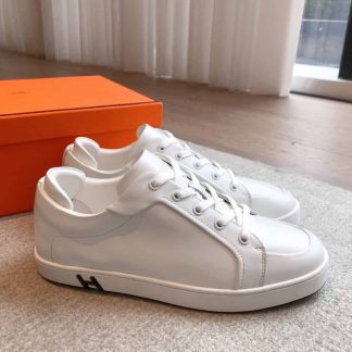 Replica Hermes Kid Sneaker 2025 Men Women in white