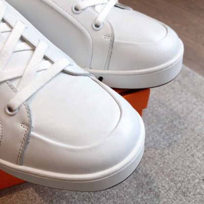 Replica Hermes Kid Sneaker 2025 Men Women in white - Image 3