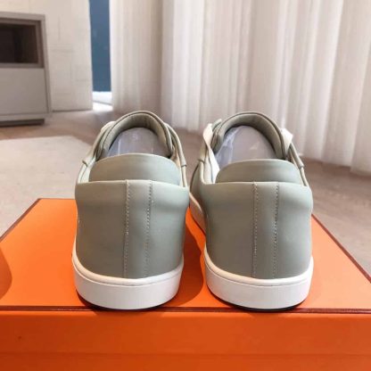 Replica Hermes Kid Sneaker 2025 Men Women in Grey - Image 5