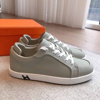 Replica Hermes Kid Sneaker 2025 Men Women in Grey