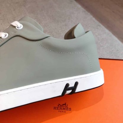 Replica Hermes Kid Sneaker 2025 Men Women in Grey - Image 4