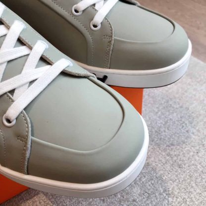 Replica Hermes Kid Sneaker 2025 Men Women in Grey - Image 9