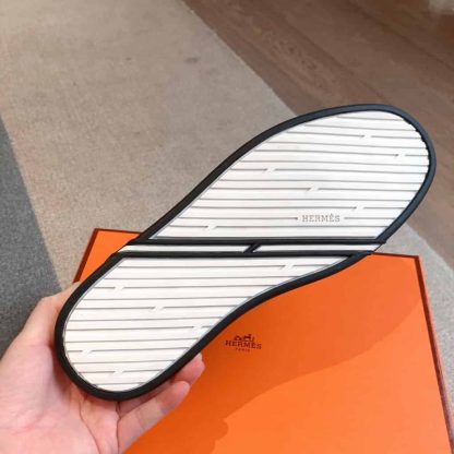 Replica Hermes Kid Sneaker 2025 Men Women in Grey - Image 2