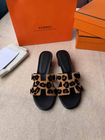 Replica Hermes Oasis sandal 2025 Women Brun Fumé