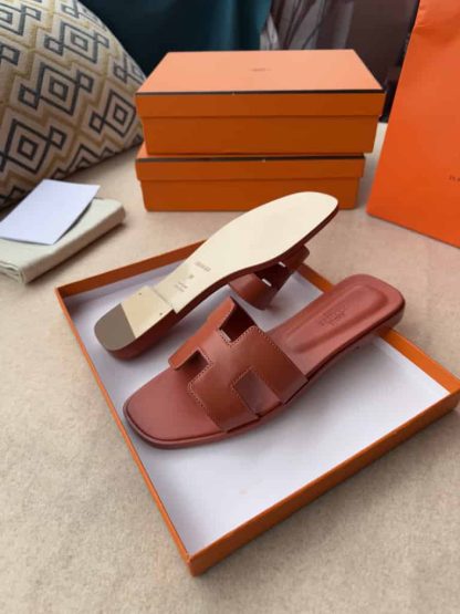 Replica Hermes Oran sandal Women in Red - Image 4