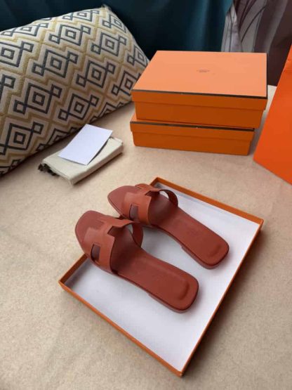 Replica Hermes Oran sandal Women in Red - Image 8