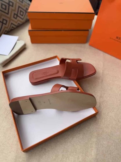 Replica Hermes Oran sandal Women in Red - Image 7