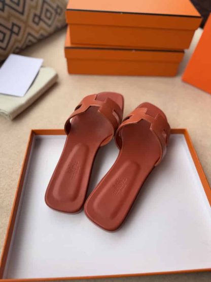 Replica Hermes Oran sandal Women in Red - Image 9