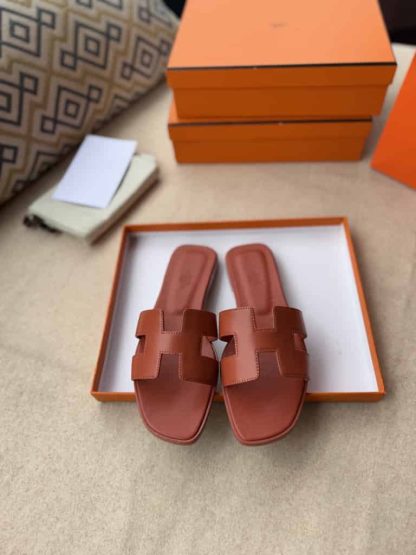 Replica Hermes Oran sandal Women in Red - Image 10