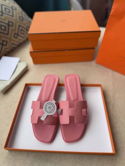 Replica Hermes Oran sandal Women in Rose