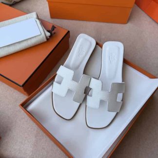 Replica Hermes Oran sandal Women in Blanc