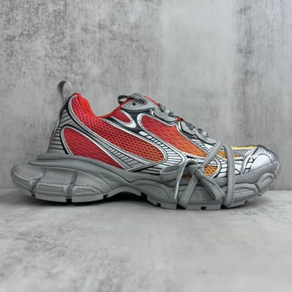 REPLICA BALENCIAGA MEN'S 3XL GRADIENT SNEAKER IN RED/ORANGE/GREY/BLACK
