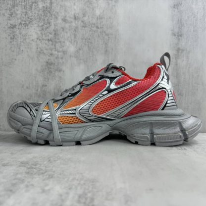 REPLICA BALENCIAGA MEN'S 3XL GRADIENT SNEAKER IN RED/ORANGE/GREY/BLACK