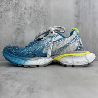 REPLICA BALENCIAGA MEN'S 3XL TOE SPRAY SNEAKER IN WHITE/BLUE/YELLOW