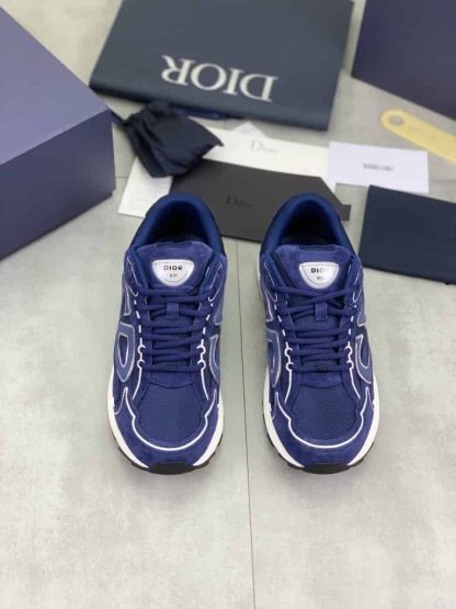 Replica Dior B30 Countdown Sneaker in Navy Blue Suede - Image 5