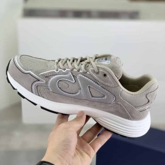 Replica Dior B30 Countdown Sneaker in Gray Suede