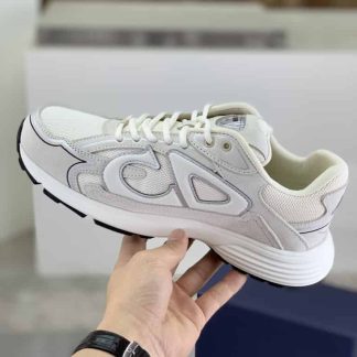 Replica Dior B30 Countdown Sneaker in Ecru Suede