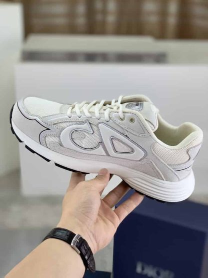 Replica Dior B30 Countdown Sneaker in Ecru Suede