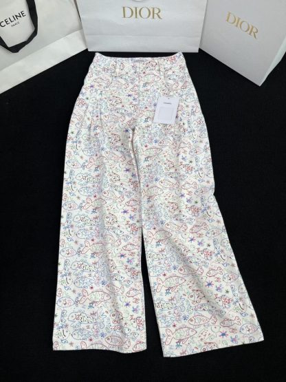Replica Chanel Denim Cruise Fish Pattern Pants 2025 - Image 15