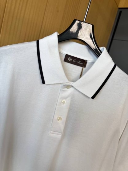 Replica Loro Piana Men's The Gift of Kings® Polo Shirt in White - Image 2