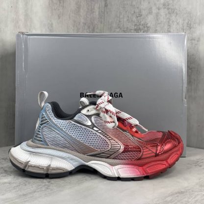 REPLICA BALENCIAGA MEN'S 3XL TOE SPRAY SNEAKER IN WHITE/BLUE/GREY/RED - Image 2