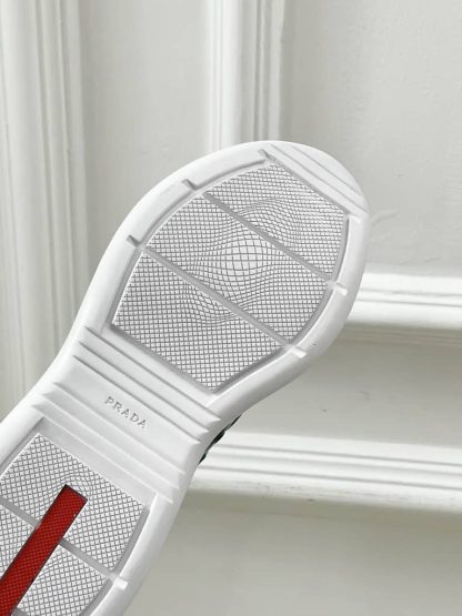 Replica Patent leather and technical fabric Prada America's Cup sneakers Copper - Image 9