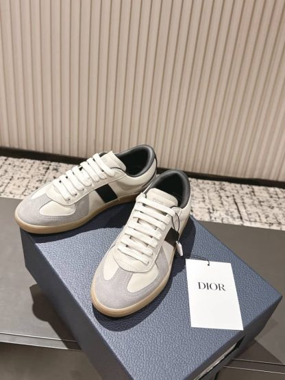 Replica Dior B01 Matchpoint Sneaker Black and White Smooth Calfskin with Gray Suede - Image 8