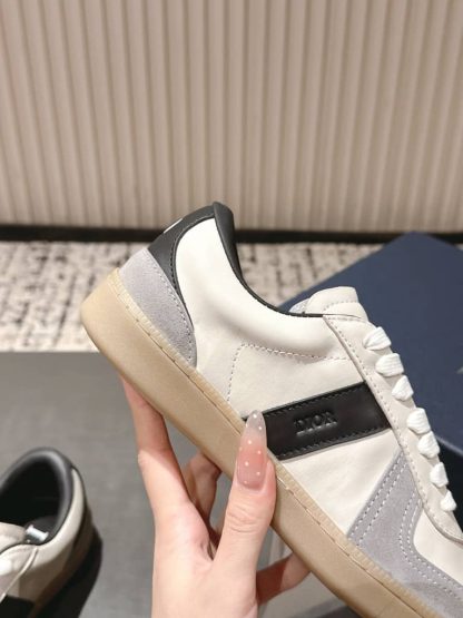 Replica Dior B01 Matchpoint Sneaker Black and White Smooth Calfskin with Gray Suede - Image 7