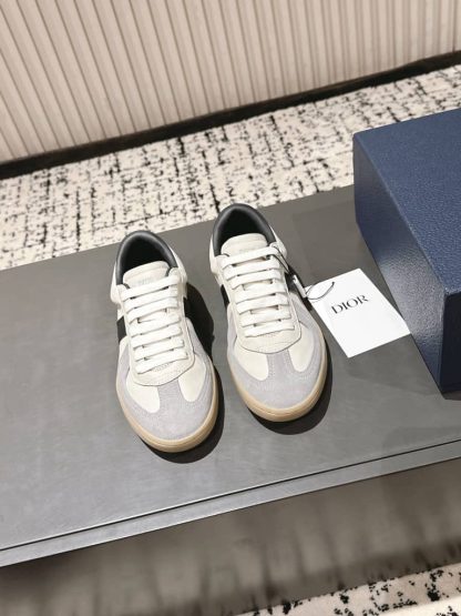 Replica Dior B01 Matchpoint Sneaker Black and White Smooth Calfskin with Gray Suede - Image 5