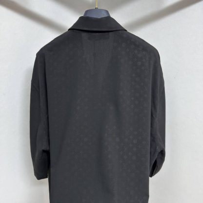 Replica Louis Vuitton Mini Monogram Silk-Cotton Blend Short-Sleeved Shirt 1AHCOU - Image 3
