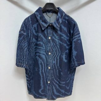 Replica Louis Vuitton Short-Sleeved Denim Shirt 1AHVVK