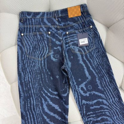 Replica Louis Vuitton Cuffed Denim Skate Pants 1AHVBG - Image 6
