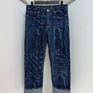 Replica Louis Vuitton Cuffed Denim Skate Pants 1AHVBG