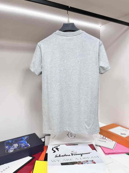 Replica Hermes "H Puzzle" t-shirt with leather detail Gray - Image 4
