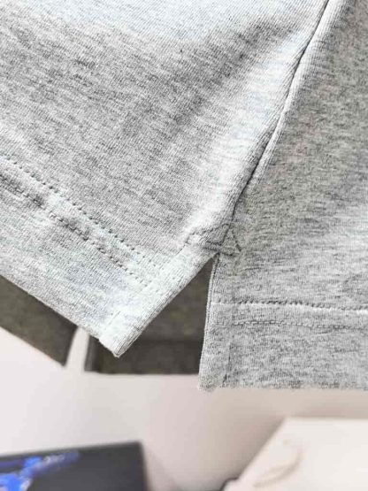 Replica Hermes "H Puzzle" t-shirt with leather detail Gray - Image 9