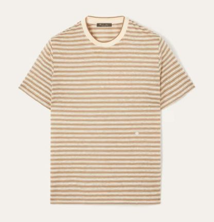 Replica Loro Piana Elvo Striped T-Shirt For Men
