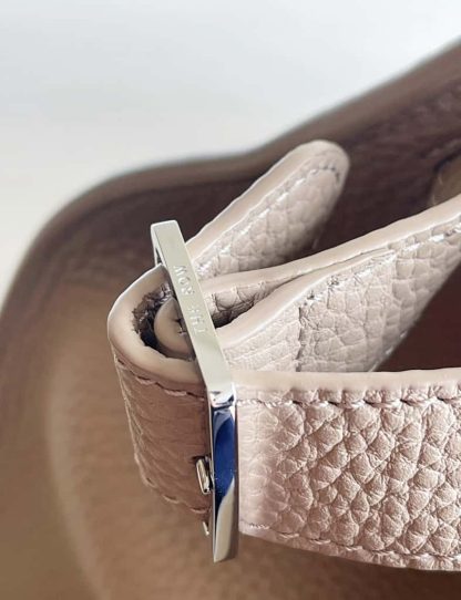 Replica The Row Soft Margaux 15 Bag in Leather Dark Taupe Togo - Image 5