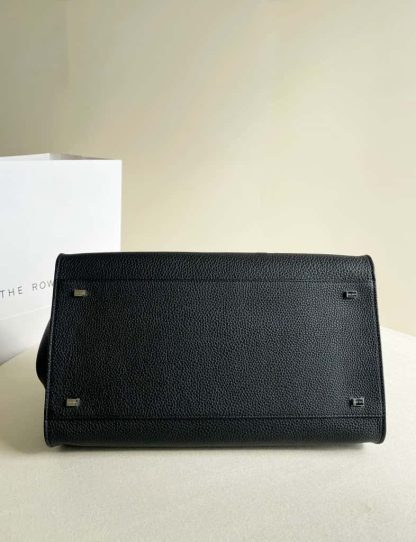 Replica The Row Soft Margaux 15 Bag in Leather Black Togo - Image 6