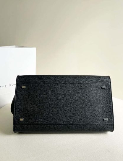 Replica The Row Soft Margaux 15 Bag in Leather Black Togo - Image 10