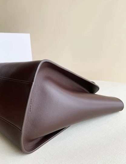 Replica The Row Marlo 17 Bag in Leather Deep Brown - Image 6