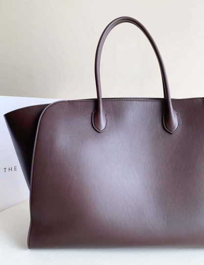 Replica The Row Marlo 17 Bag in Leather Deep Brown - Image 5