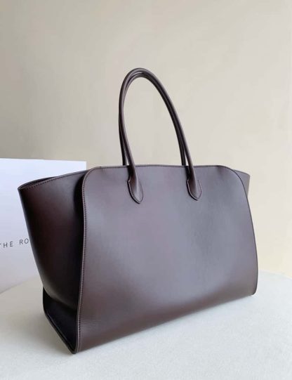Replica The Row Marlo 17 Bag in Leather Deep Brown - Image 10