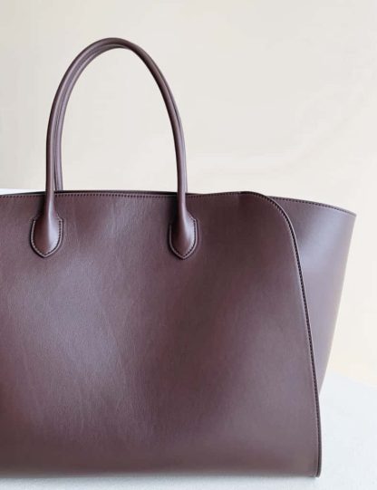 Replica The Row Marlo 17 Bag in Leather Deep Brown - Image 7