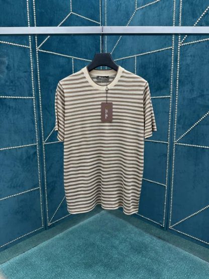 Replica Loro Piana Elvo Striped T-Shirt For Men - Image 3