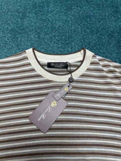 Replica Loro Piana Elvo Striped T-Shirt For Men - Image 9